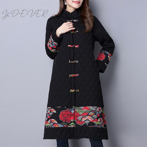 xxxl autumn winter cotton-padded shirt coat for women print long sleeve casual plus size long parkas outwear lady jacket, Black
xxxl autumn winter cotton-padded shirt coat for women print long sleeve casual plus size long parkas outwear lady jacket, Black