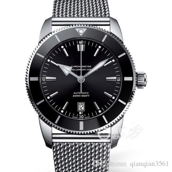 Luxury Brand AB2020121B1A1 men's black dial automatic mechanical 46mm silver steel case watch High Quality with box