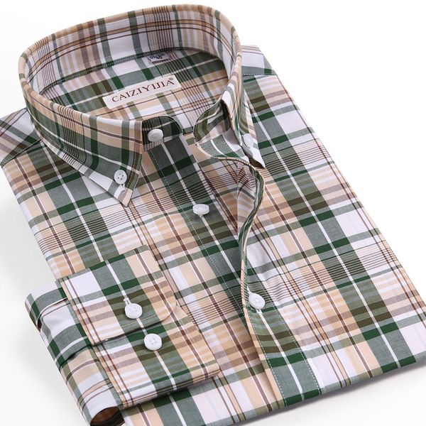men's casual shirts fashion long sleeve plaid 100% cotton button-down collar regular fit social checked shirt, White;black
men's casual shirts fashion long sleeve plaid 100% cotton button-down collar regular fit social checked shirt, White;black