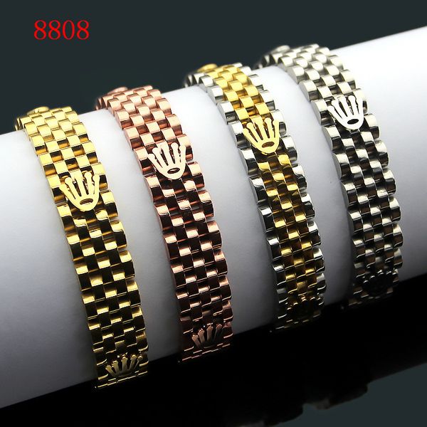 luxury gold crown watchband bracelet stainless steel rose gold silver watch chain adjustable strap bijoux for women and men fine jewelry 6, Golden;silver
luxury gold crown watchband bracelet stainless steel rose gold silver watch chain adjustable strap bijoux for women and men fine jewelry 6, Golden;silver
