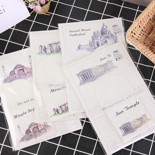 9pcs/set 3 envelopes + 6 sheets letter paper world famous building series envelope for gift korean stationery
9pcs/set 3 envelopes + 6 sheets letter paper world famous building series envelope for gift korean stationery