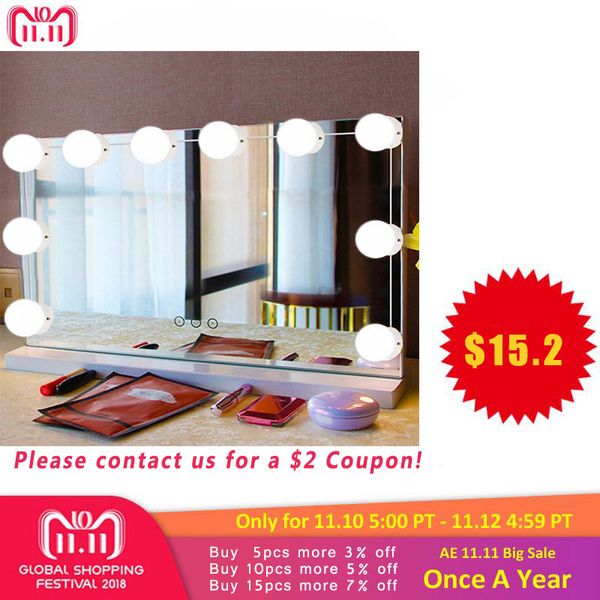 10pcs bulbs led comestic mirror light kit with dimmable light bulb led bulbs kit adjustable brightness lights a
10pcs bulbs led comestic mirror light kit with dimmable light bulb led bulbs kit adjustable brightness lights a