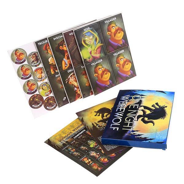 seller popular card game one night ultimate werewolf art paper with box birthday party game christmas gift la001
seller popular card game one night ultimate werewolf art paper with box birthday party game christmas gift la001