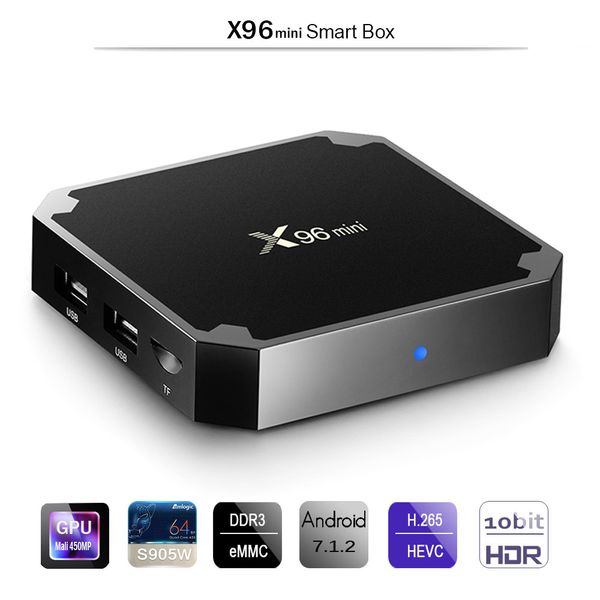 x96 мини Смарт Android 7.1 TV коробки 1GB / 8GB 2GB / 16GB Amlogic S905W Quad Core 2.4G WiFi 4K Медиаплеер
x96 мини Смарт Android 7.1 TV коробки 1GB / 8GB 2GB / 16GB Amlogic S905W Quad Core 2.4G WiFi 4K Медиаплеер