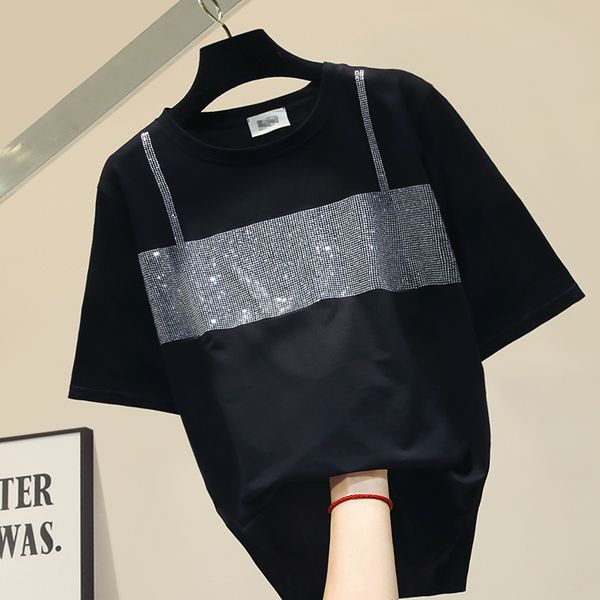 sleeve high-waisted rhinestones black loose cotton t shirt tees short sleevet-shirt womans summer black t-shirts girls tshirt, White
sleeve high-waisted rhinestones black loose cotton t shirt tees short sleevet-shirt womans summer black t-shirts girls tshirt, White