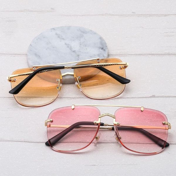 2020 new fashion lady oversize rimless square sunglasses women men colored lenses gradient sunglasses female, Blue
2020 new fashion lady oversize rimless square sunglasses women men colored lenses gradient sunglasses female, Blue
