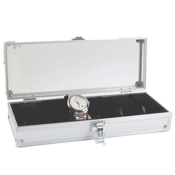 fanala 6 grids watch box aluminium alloy watch display case wrist watches gift jewelry organizer leather display storage holder, Black;blue
fanala 6 grids watch box aluminium alloy watch display case wrist watches gift jewelry organizer leather display storage holder, Black;blue