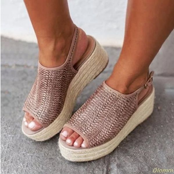 summer women hemp sandals fashion female beach shoes wedge heels shoes comfortable platform shoes y200405, Black
summer women hemp sandals fashion female beach shoes wedge heels shoes comfortable platform shoes y200405, Black