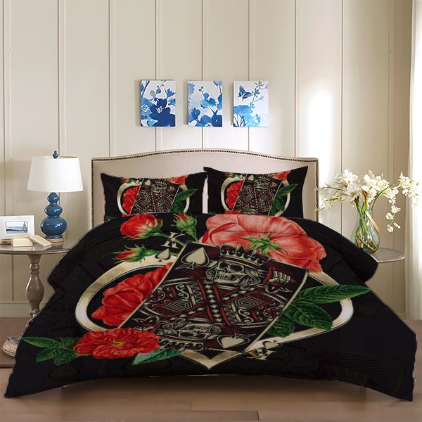 skull & poker pattern print bedding set for comforter duvet cover set quilt cover bed linen with pillowcase new 3pcs bed
skull & poker pattern print bedding set for comforter duvet cover set quilt cover bed linen with pillowcase new 3pcs bed
