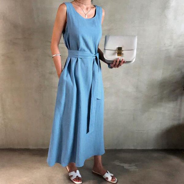 2020 summer new loose casul blue fashion womens o neck sleeveless belt simple girl female slim tank dress dresses e047, Black;gray
2020 summer new loose casul blue fashion womens o neck sleeveless belt simple girl female slim tank dress dresses e047, Black;gray