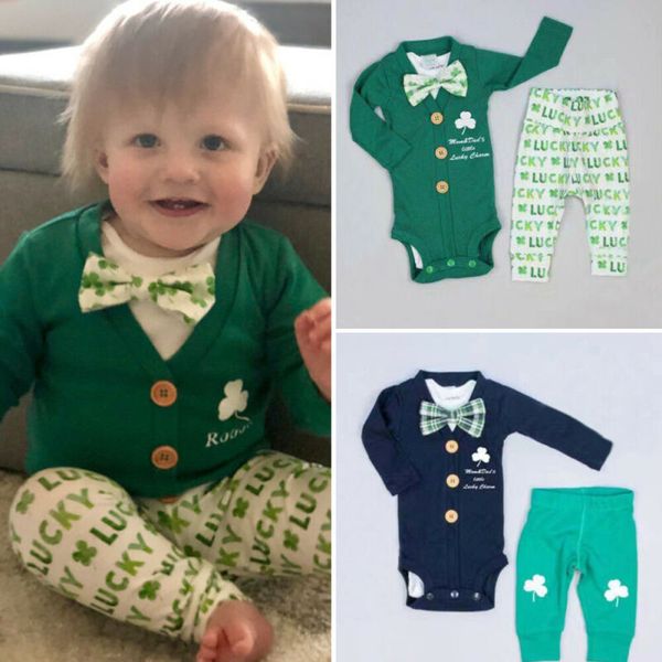 3pcs baby boy gentleman clothes st patrick's day clover romper pants outfits boys clothes set, White
3pcs baby boy gentleman clothes st patrick's day clover romper pants outfits boys clothes set, White