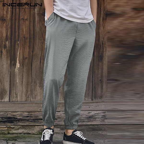 men's pants men casual solid color joggers elastic waist streetwear vintage pockets harem trousers 2021 leisure long incerun, Black
men's pants men casual solid color joggers elastic waist streetwear vintage pockets harem trousers 2021 leisure long incerun, Black