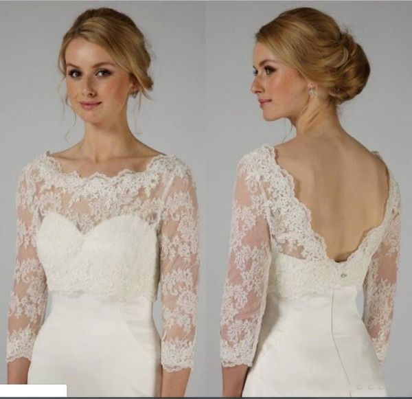 Vintage Cheap 2019 Lace Wedding Lace Bolero Jacket Jewel Neck 3/4 Long Sleeve White Ivory Simple Shawl Custom Plus Size
Vintage Cheap 2019 Lace Wedding Lace Bolero Jacket Jewel Neck 3/4 Long Sleeve White Ivory Simple Shawl Custom Plus Size