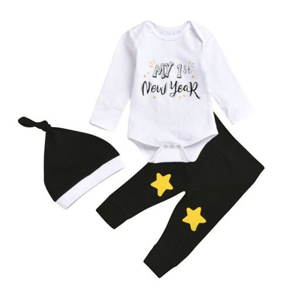 my 1st new year's infant baby girl boy clothes set long sleeve print letter romper pants clothes tracksuit 0-24m, White
my 1st new year's infant baby girl boy clothes set long sleeve print letter romper pants clothes tracksuit 0-24m, White