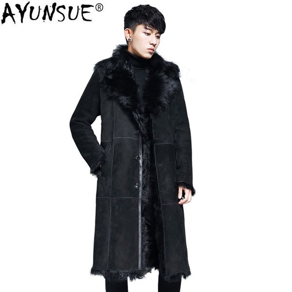 ayunsue men's natural fur coat long winter genuine leather jacket men real sheepskin coat shearling jackets xz-n-198178 kj3856, Black
ayunsue men's natural fur coat long winter genuine leather jacket men real sheepskin coat shearling jackets xz-n-198178 kj3856, Black