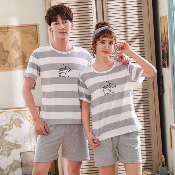 couples pajamas summer thin section short sleeve shorts zebra home wear women's korean-style cute men summer two-piece set, Black;red
couples pajamas summer thin section short sleeve shorts zebra home wear women's korean-style cute men summer two-piece set, Black;red