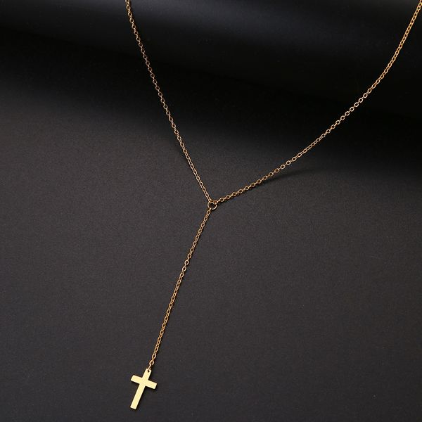 new brand women cross pendant long chain necklace stainless steel new design gold and silver color jewellery female's bridal wedding
new brand women cross pendant long chain necklace stainless steel new design gold and silver color jewellery female's bridal wedding