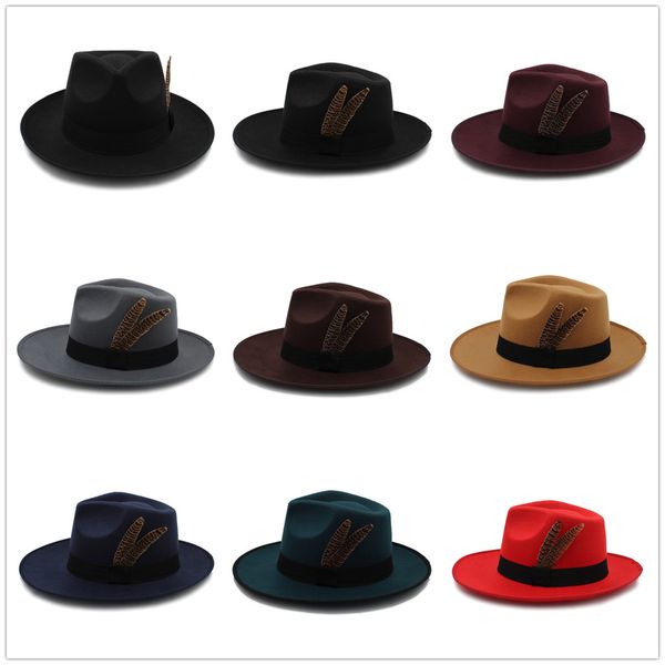fashion women men felt fascinator fedora hat winter autumn wide brim jazz hat gentleman sombrero dad panama hat size 58, Blue;gray
fashion women men felt fascinator fedora hat winter autumn wide brim jazz hat gentleman sombrero dad panama hat size 58, Blue;gray