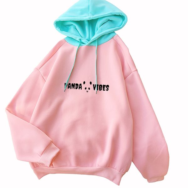 autumn women hoodies casual harajuku long sleeve fleece kawaii panda vibes pullover sweatshirt female splicing jumper tracksuits, Black
autumn women hoodies casual harajuku long sleeve fleece kawaii panda vibes pullover sweatshirt female splicing jumper tracksuits, Black