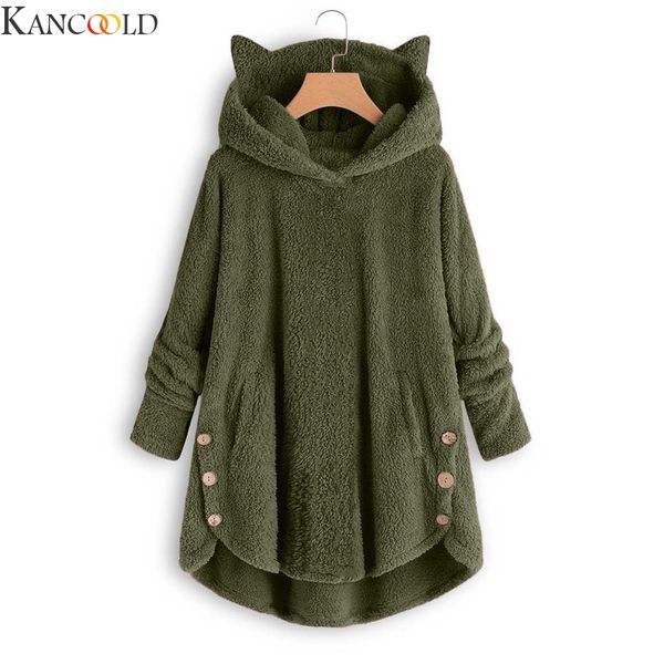 kancoold women hoodies sweatshirt winter thicken warm fleece cute cat ear button coat kawaii hooded pullover loose hoodies, Black
kancoold women hoodies sweatshirt winter thicken warm fleece cute cat ear button coat kawaii hooded pullover loose hoodies, Black