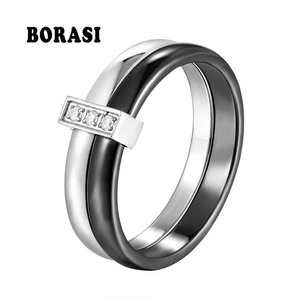 black ceramic ring for women two layers stainless steel silver inlaid zircon thin rings unique design wedding engagement ring, Slivery;golden
black ceramic ring for women two layers stainless steel silver inlaid zircon thin rings unique design wedding engagement ring, Slivery;golden