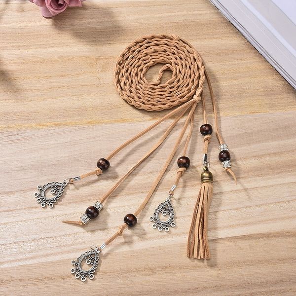 um9kw super-fiber pendant nationality ethnic group hand woven belt all-match women's slender waist rope tassel pendant knotting decorat, Black;brown
um9kw super-fiber pendant nationality ethnic group hand woven belt all-match women's slender waist rope tassel pendant knotting decorat, Black;brown