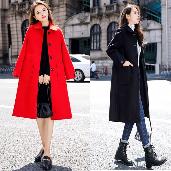 autumn winter womens wool coats 2019 new korean version jackets slim cardigan woolen women jacket coat black/red
autumn winter womens wool coats 2019 new korean version jackets slim cardigan woolen women jacket coat black/red