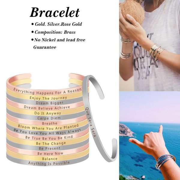 новая мода браслет вдохновляющие поощрять ручной штампованные манжеты браслеты браслеты ювелирные изделия для лучших друзей и семьи, Black 
новая мода браслет вдохновляющие поощрять ручной штампованные манжеты браслеты браслеты ювелирные изделия для лучших друзей и семьи, Black