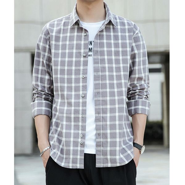men shirt 2019 new arrival fast fashion antumn spring long sleeve little plaid shirts sanding ing, White;black
men shirt 2019 new arrival fast fashion antumn spring long sleeve little plaid shirts sanding ing, White;black