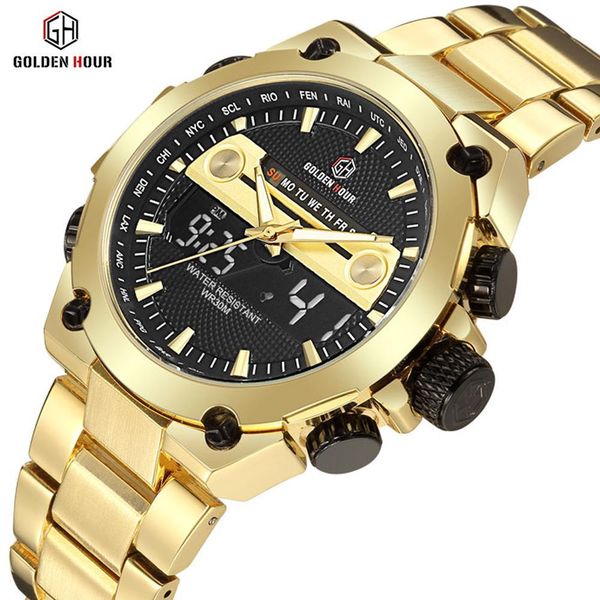 reloj hombre goldenhour luxury gold men watch erkek kol saati automatic week display analog fashion male clock relogio masculino, Slivery;brown
reloj hombre goldenhour luxury gold men watch erkek kol saati automatic week display analog fashion male clock relogio masculino, Slivery;brown
