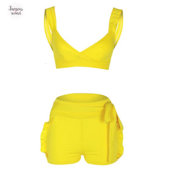 piece shorts two set 2019 summer women crop high waist 2pcs ruffles bow outfits ladies yellow slim matching sets, Gray
piece shorts two set 2019 summer women crop high waist 2pcs ruffles bow outfits ladies yellow slim matching sets, Gray