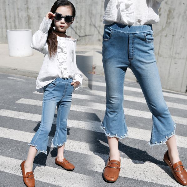teens girl jeans denim flared bell-bottom long pants high waist wide leg pants trousers kids pearl bead ankle-length jeans, Blue
teens girl jeans denim flared bell-bottom long pants high waist wide leg pants trousers kids pearl bead ankle-length jeans, Blue