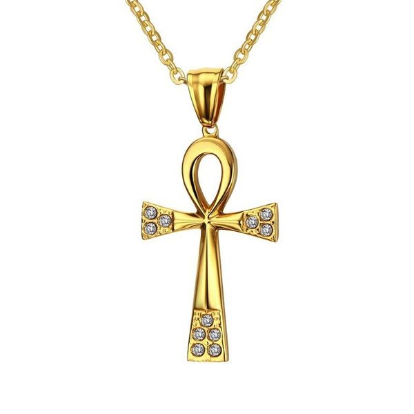 ankh egyptian cross cz pendant for men women golden stainless steel necklace 20-24 inch, Silver
ankh egyptian cross cz pendant for men women golden stainless steel necklace 20-24 inch, Silver