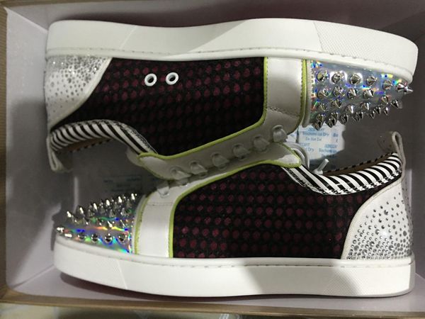 men junior spiked red bottom sneakers women,men leisure flats mesh leather,spikes,rhinestone shoes leisure flats with box, Black
men junior spiked red bottom sneakers women,men leisure flats mesh leather,spikes,rhinestone shoes leisure flats with box, Black