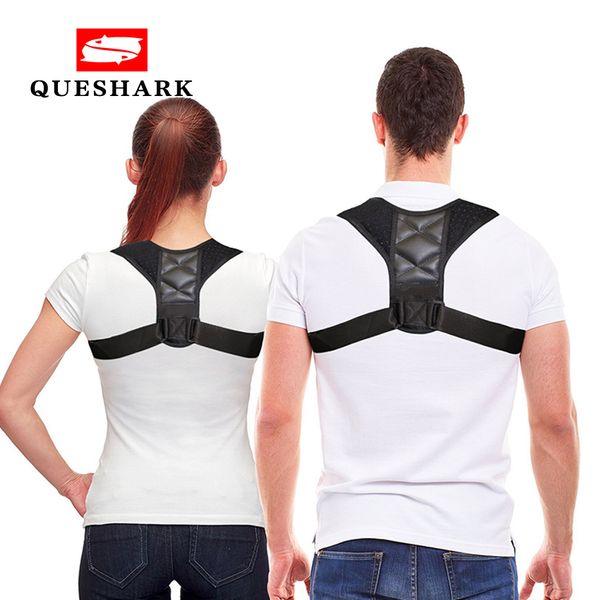 men women back support belt adjustable back posture corrector clavicle spine shoulder lumbar posture correction belt, Black;blue
men women back support belt adjustable back posture corrector clavicle spine shoulder lumbar posture correction belt, Black;blue