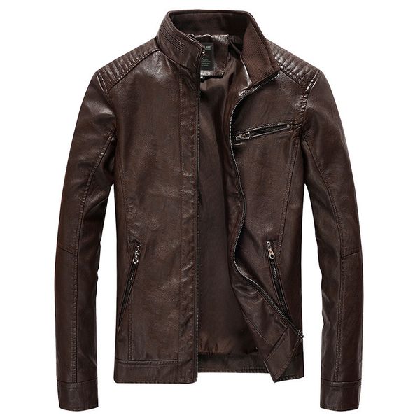 2019 leather jackets men spring autumn slim stand collar coats jaqueta couro male bomber jacket pu faux leather motorcycle coats, Black
2019 leather jackets men spring autumn slim stand collar coats jaqueta couro male bomber jacket pu faux leather motorcycle coats, Black