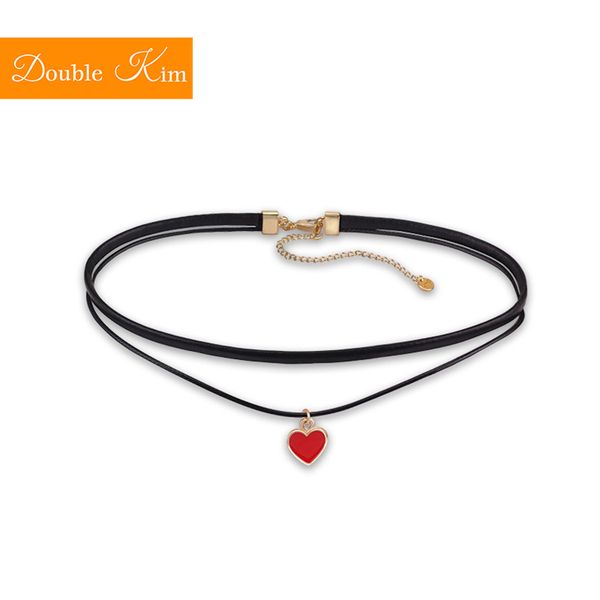 red love heart choker titanium stainless steel leather strap draw glaze european usa fashion trendy women jewelry gift, Silver
red love heart choker titanium stainless steel leather strap draw glaze european usa fashion trendy women jewelry gift, Silver