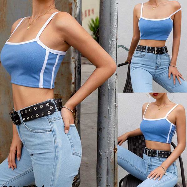 2020 women solid ladies casual summer beach sleeveless strappy slash neck sports tank vest crop short t shirt, White
2020 women solid ladies casual summer beach sleeveless strappy slash neck sports tank vest crop short t shirt, White