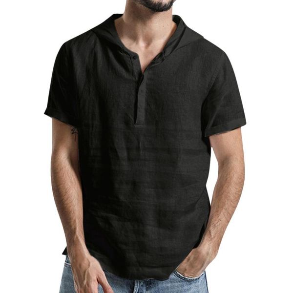 men's casual shirts klv short sleeve male shirt cotton linen blous baggy soid color hooded blouse, White;black
men's casual shirts klv short sleeve male shirt cotton linen blous baggy soid color hooded blouse, White;black