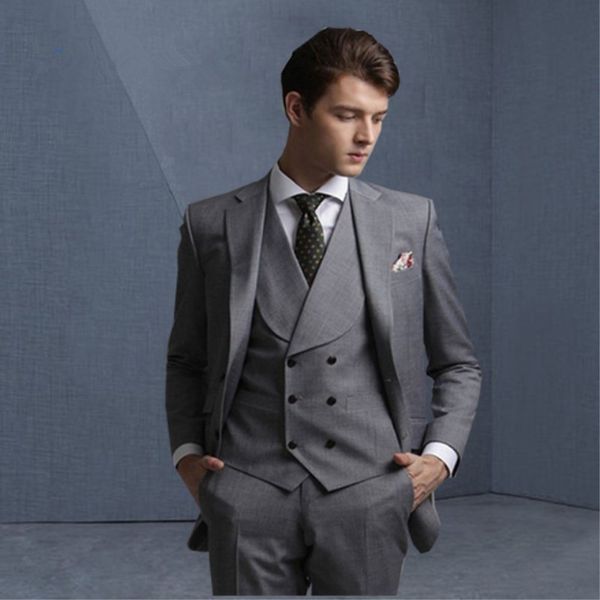 smoking gray men's classic slim fit suit double-breasted vest groom wedding dress 3 piece jacket pants vest, White;black
smoking gray men's classic slim fit suit double-breasted vest groom wedding dress 3 piece jacket pants vest, White;black