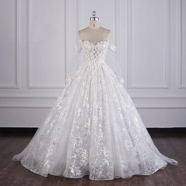 chic off-shoulder long sleeve wedding dresses online with 3d flowers floral wedding dresses lace appliques bridal dresses vestidos de novia, White
chic off-shoulder long sleeve wedding dresses online with 3d flowers floral wedding dresses lace appliques bridal dresses vestidos de novia, White