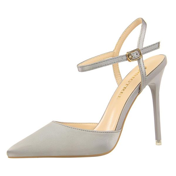 women's silk satin sandals stiletto high heels shoes pointed toe slingback ankle strap buckle office lady party shoes k0217, Black
women's silk satin sandals stiletto high heels shoes pointed toe slingback ankle strap buckle office lady party shoes k0217, Black