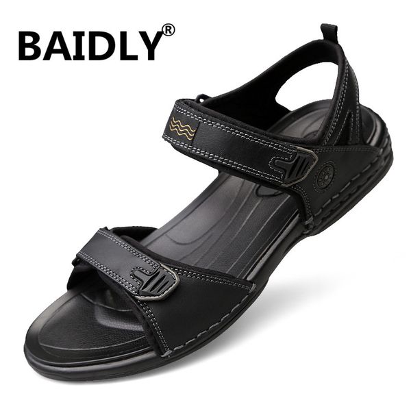 brand new men genuine leather sandals breathable comfortable cozy summer sandals fashion flat male, Black
brand new men genuine leather sandals breathable comfortable cozy summer sandals fashion flat male, Black