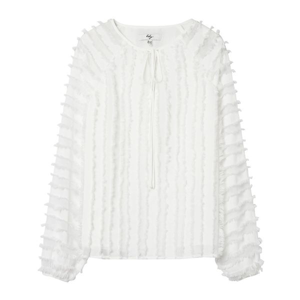 pre-sale lily2019 spring new retro temperament white tassel loose commute long-sleeved shirt chiffon shirt 8919, Blue
pre-sale lily2019 spring new retro temperament white tassel loose commute long-sleeved shirt chiffon shirt 8919, Blue