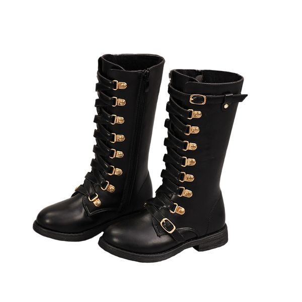 new tall tube boots princess shoes children shoes korean girls rivets fashion boots baby knight kids riding b383, Black;grey
new tall tube boots princess shoes children shoes korean girls rivets fashion boots baby knight kids riding b383, Black;grey