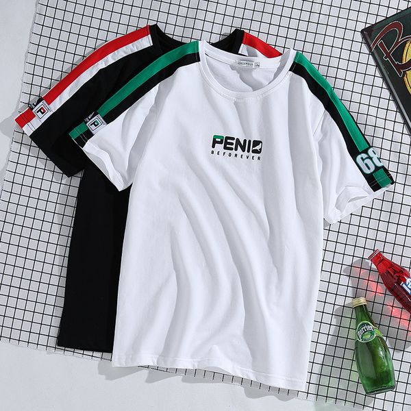 2019 new style short sleeve t-shirt men's popular brand loose and plus-sized crew neck pullover t-shirt wechat business, White;black
2019 new style short sleeve t-shirt men's popular brand loose and plus-sized crew neck pullover t-shirt wechat business, White;black