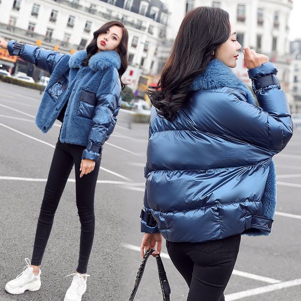 fur new fashion 2020 collar feather jacket woman winter coat patchwork lamb wool 90% white duck down coat women jacket, Black
fur new fashion 2020 collar feather jacket woman winter coat patchwork lamb wool 90% white duck down coat women jacket, Black
