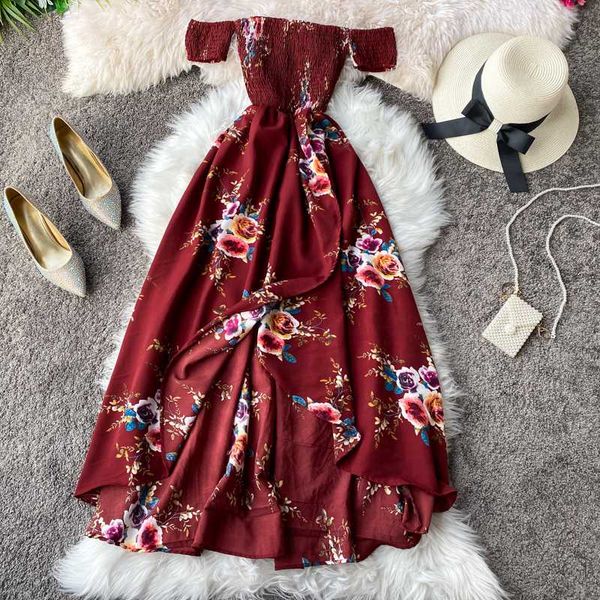party dresses boho 2021 floral print off shoulder midi long split dress summer vestido de fiesta women casual elegant beach, White;black
party dresses boho 2021 floral print off shoulder midi long split dress summer vestido de fiesta women casual elegant beach, White;black