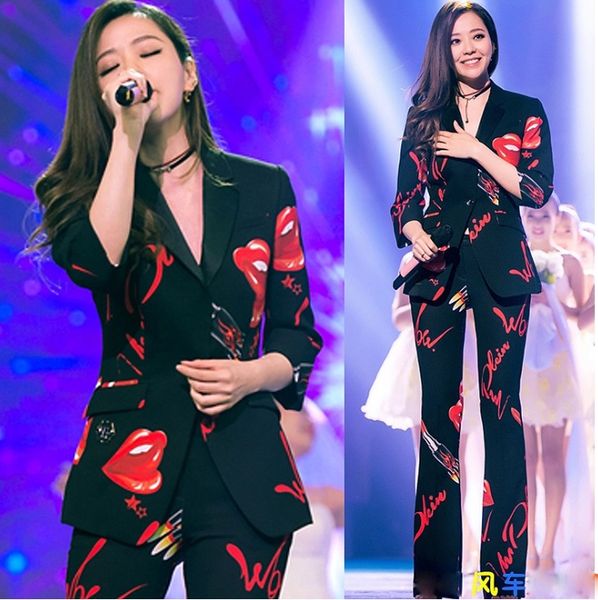 premium new style original design women's personality slim blazer suit one button red lips printing blazer outwear flared pants2met, White
premium new style original design women's personality slim blazer suit one button red lips printing blazer outwear flared pants2met, White