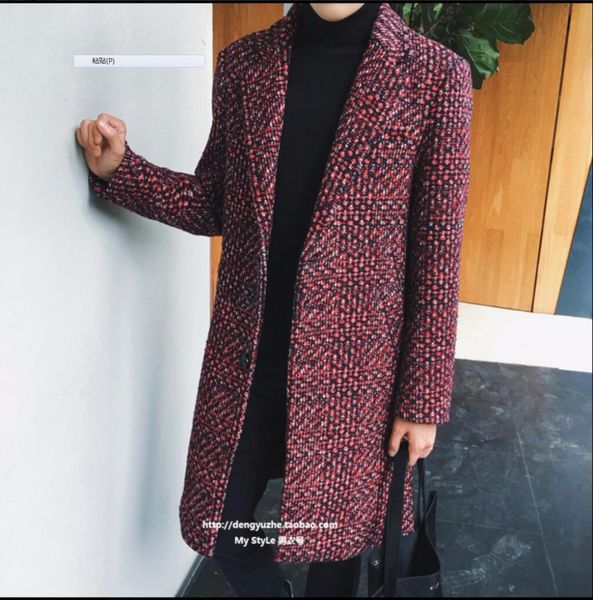 autumn and winter wool coat men's slim medium-long turn-down collar woolen trench casual thickening outerwear costumes, Black
autumn and winter wool coat men's slim medium-long turn-down collar woolen trench casual thickening outerwear costumes, Black